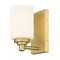 Z-Lite Soledad Wall Sconce, 1-Light, 4.5 In.W x 6 In.L x 7.5 In.H, Brushed Gold/White 485-1S-BG - alternate 3